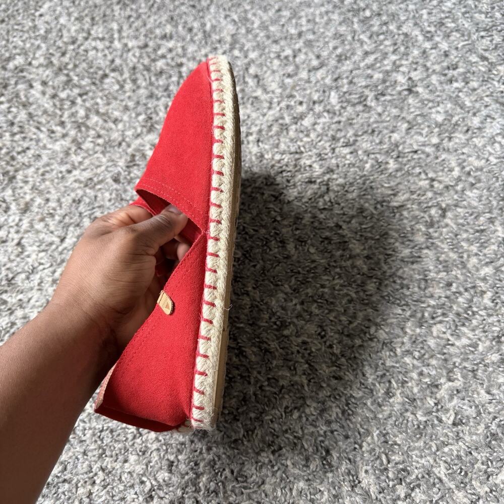 Verbenas Carmen Red Leather Suede Espadrilles Flats Shoes Women’s US 8 - Picture 4 of 6